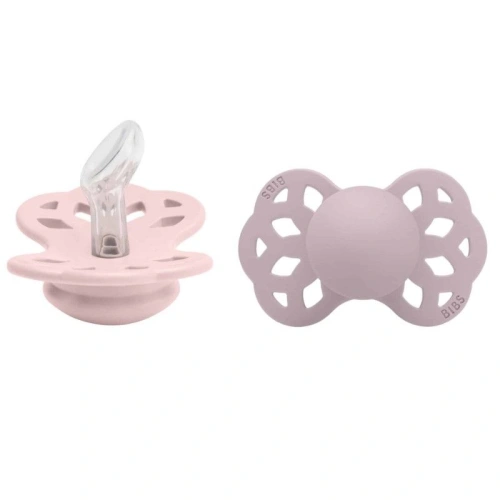 BIBS Infinity anatomické dudlíky ze silikonu 2ks Blossom/Dusky Lilac - velikost 1 (0-6m.)