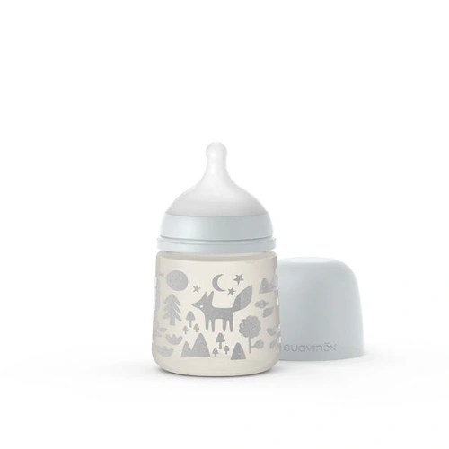 SUAVINEX Kojenecká lahev 150 ml M Fox stříbrná
