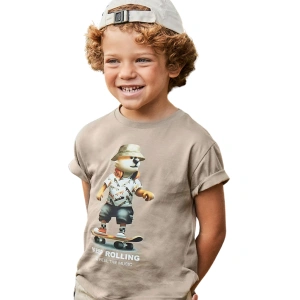 MAYORAL chlapecké tričko KR Keep Rolling béžová