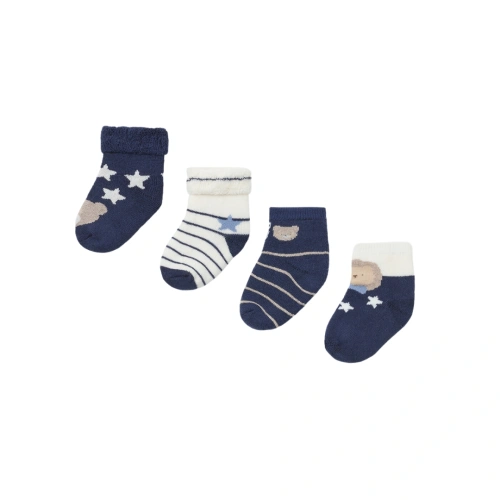 MAYORAL dětské ponožky set 4 páry tm.modrá