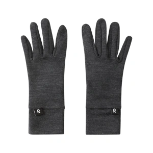 REIMA dětské rukavice Etsin vlněné black melange vel. 5-6 let