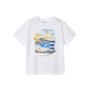 MAYORAL chlapecké tričko KR maják bílá vel. 98 cm