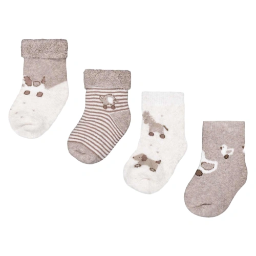 MAYORAL dětské ponožky 4 ks hnědá
