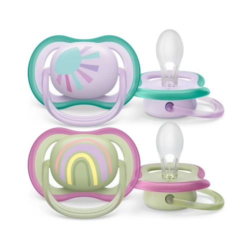 PHILIPS AVENT šidítko Ultra Air Obrázek 2ks Dívka duha vel. 0-6 m