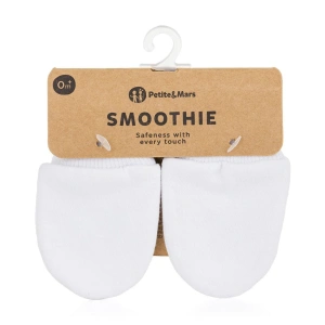 PETITE&MARS rukavičky kojenecké Smoothie Infinity White