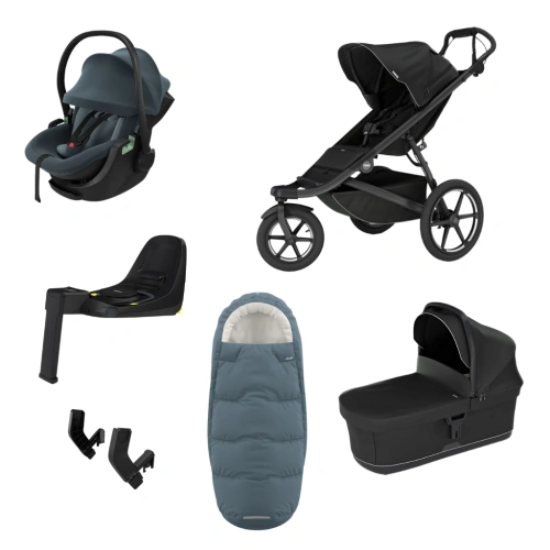 THULE Urban Glide 3 Black magnetická spona + korba Black + autosedačka Maple+ báze Alfi + fusak Elements M/L + adaptér MC