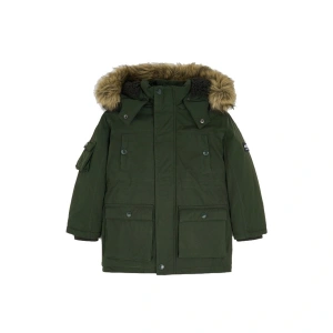MAYORAL chlapecká zimní bunda s kožíškem zelená - 104 cm