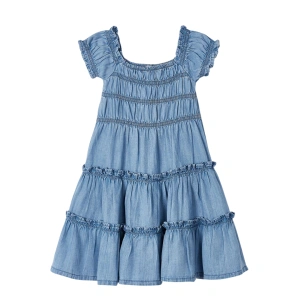 MAYORAL dívčí džínové šaty KR sv.modrá vel. 128 cm