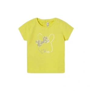 MAYORAL dívčí tričko KR zajíček, žlutá - 80 cm