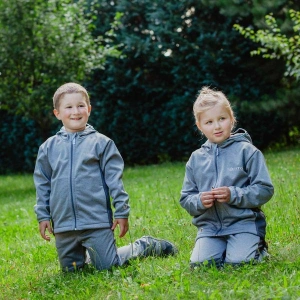 ESITO Dětská softshellová bunda DUO šedá (3)