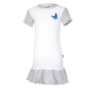 LITTLE ANGEL Noční košile tenká DEBRA Outlast® - bílá/motýl Vel. 110