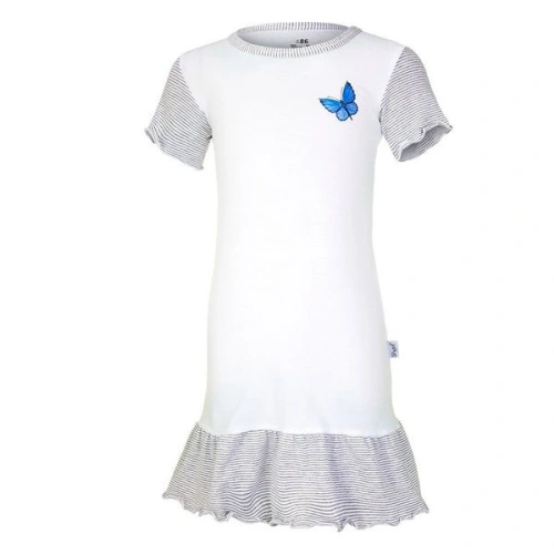LITTLE ANGEL Noční košile tenká DEBRA Outlast® - bílá/motýl