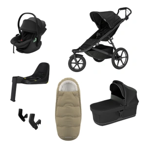 THULE Urban Glide 3 Black magnetická spona + korba Black + autosedačka Maple+ báze Alfi + fusak Elements M/L + adaptér MC (35)