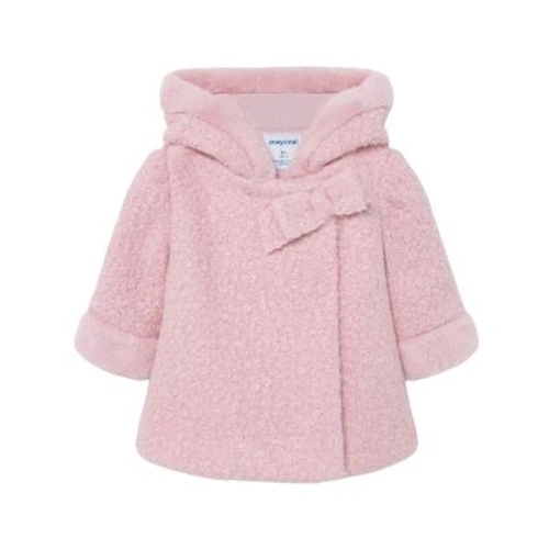 MAYORAL dívčí kabát Shearling růžová - 68 cm