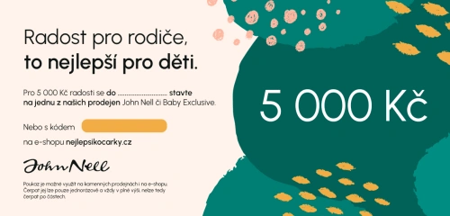 JOHN NELL poukázka v hodnotě 5 000 Kč