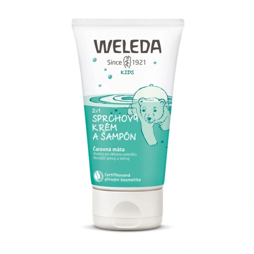 WELEDA 2 v 1 Sprchový krém a šampon Čarovná máta 150 ml