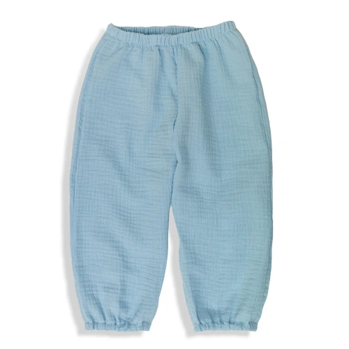 ESITO mušelínové kalhoty Luca Blue modrá