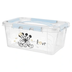 KEEEPER Domácí úložný box malý "Mickey & Minnie", Matná modrá