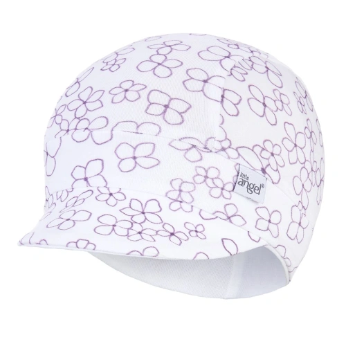 LITTLE ANGEL kšiltovka tenká TISK Outlast® bílá kytičky