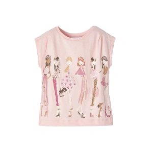 MAYORAL dívčí tričko KR panenky růžová - 128 cm