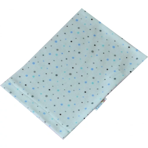 ESITO žínka bavlna úplet Jersey puntík jemný modrý 19x14 cm