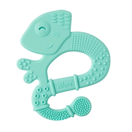 CHICCO kousátko silikonové Super Soft Chameleon modrá 2m+