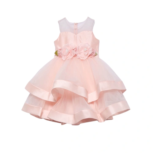 ABEL & LULA dívčí tylové šaty s květy růžová vel. 116 cm