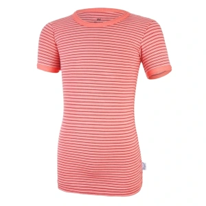 LITTLE ANGEL pyžamo KR Outlast® pruh tm.coral/tm.coral (1)