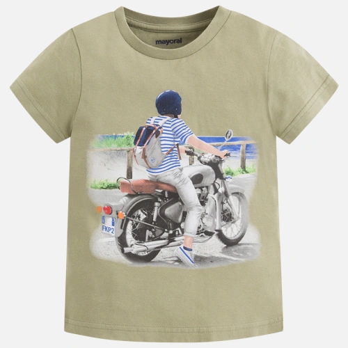 MAYORAL chlapecké tričko s krátkým rukávem a potiskem - zelené