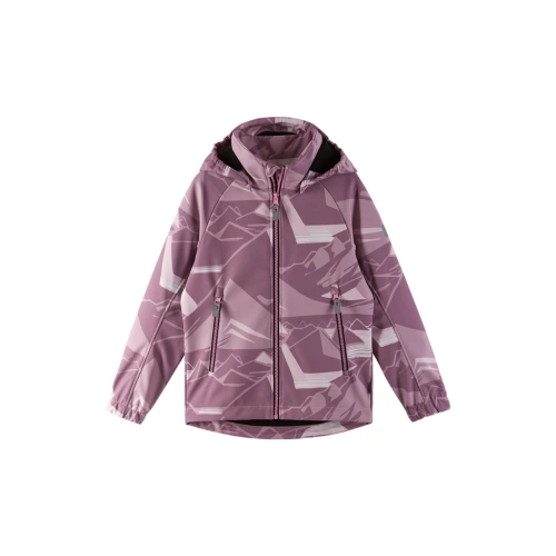 REIMA dětská softshellová bunda Aitoo Grey Pink růžová