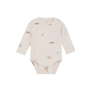 FIXONI dětské body DR potisk Mauve Chalk