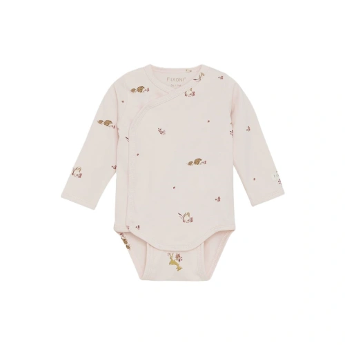 FIXONI dětské body DR potisk Mauve Chalk