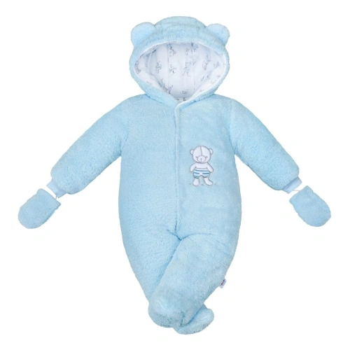 NEW BABY Zimní kombinézka Nice Bear modrá vel. 68