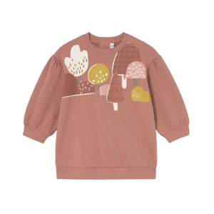 MAYORAL dívčí mikinové šaty stromy růžová