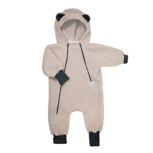 ESITO zimní kombinéza rostoucí Teddy fleece double Nature smetanová