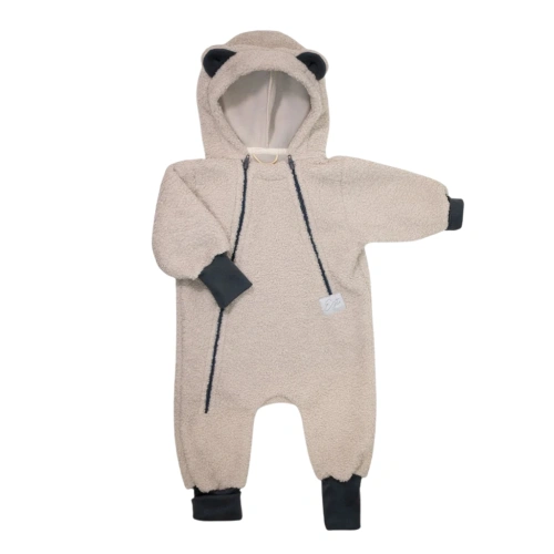 ESITO zimní kombinéza rostoucí Teddy fleece double Nature smetanová