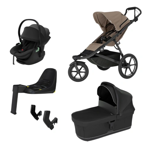 THULE Urban Glide 3 Tinted Taupe magnetická spona + korba + autosedačka + báze Alfi + adaptér MC