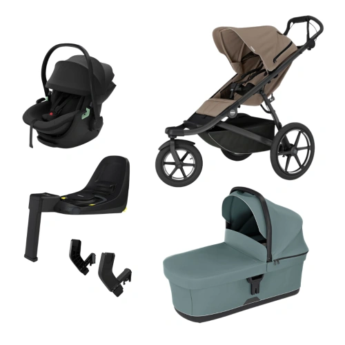 THULE Urban Glide 3 Tinted Taupe magnetická spona + korba + autosedačka + báze Alfi + adaptér MC