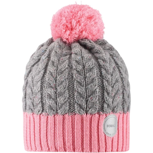 REIMA dívčí pletená čepice Pohjola Bubblegum Pink - 48/50