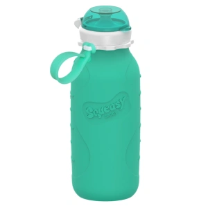 SQUEASY GEAR silikonová láhev 480 ml - modrá aqua