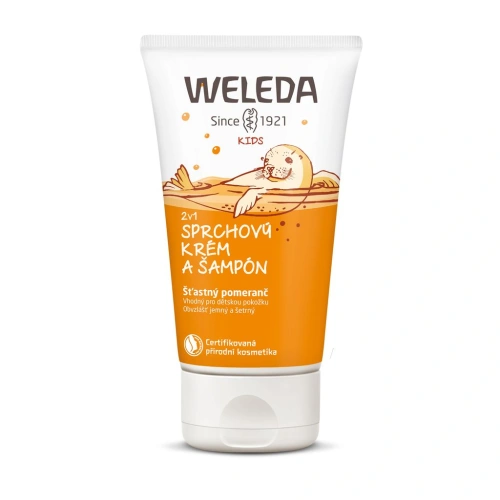 WELEDA 2 v 1 sprchový krém a šampon Šťastný pomeranč