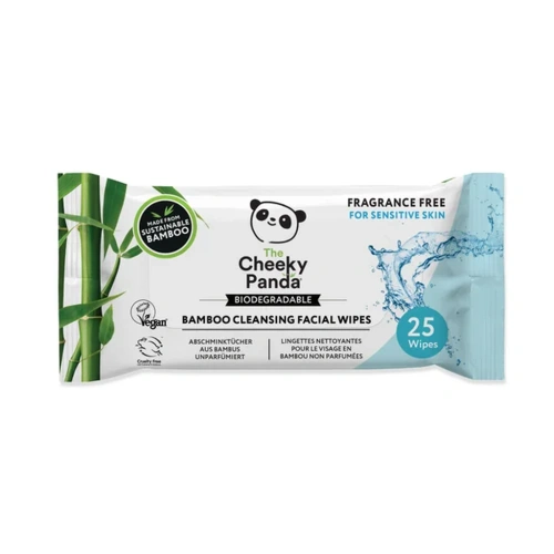 CHEEKY PANDA bambusové vlhčené ubrousky na obličej 25ks