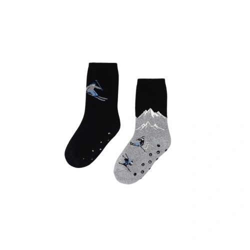 MAYORAL chlapecké protislkluzové ponožky 2 páry černá