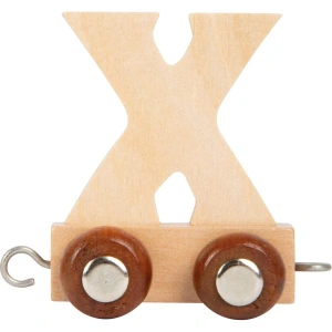 SMALL FOOT Dřevěný vláček vláčkodráhy abeceda písmeno X