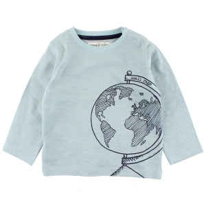SMALL RAGS chlapecké tričko DR globus modrá - 80 cm