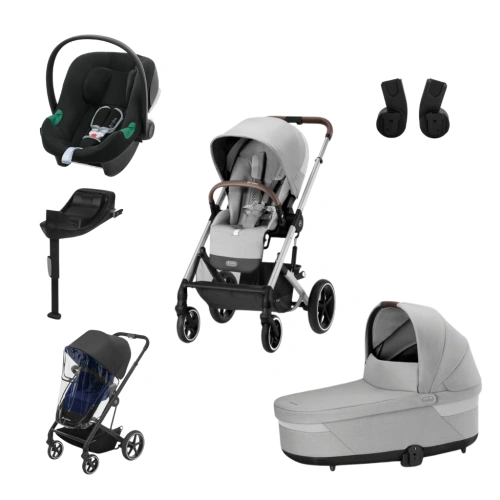 CYBEX akční set Balios S Lux + korba + autosedačka Aton B2+ báze + pláštěnka + adaptéry