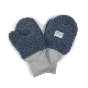 ESITO palcové rukavice zimní Teddy fleece double Denim Blue modrá