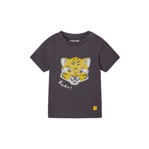 MAYORAL chlapecké tričko KR tygřík tm. šedá - 80 cm