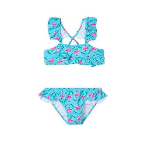 MAYORAL dívčí bikiny s volány tyrkysová