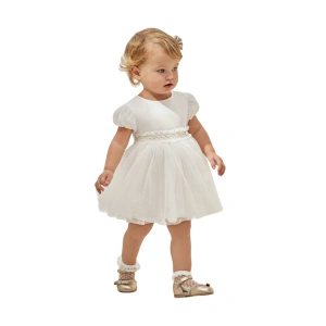 MAYORAL dívčí tylové šaty Srdíčko bílá vel. 80 cm